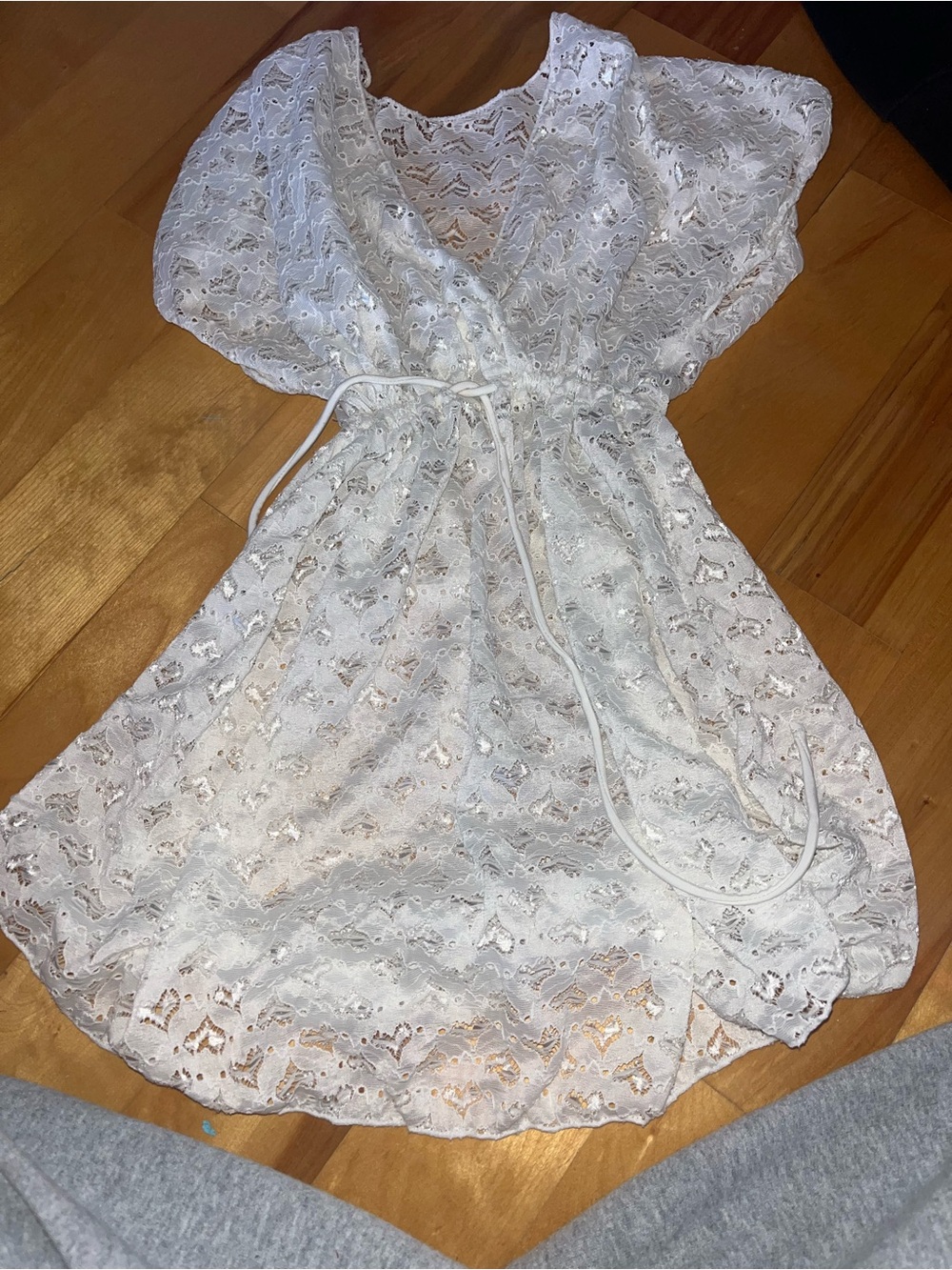 White cover up dress for beach